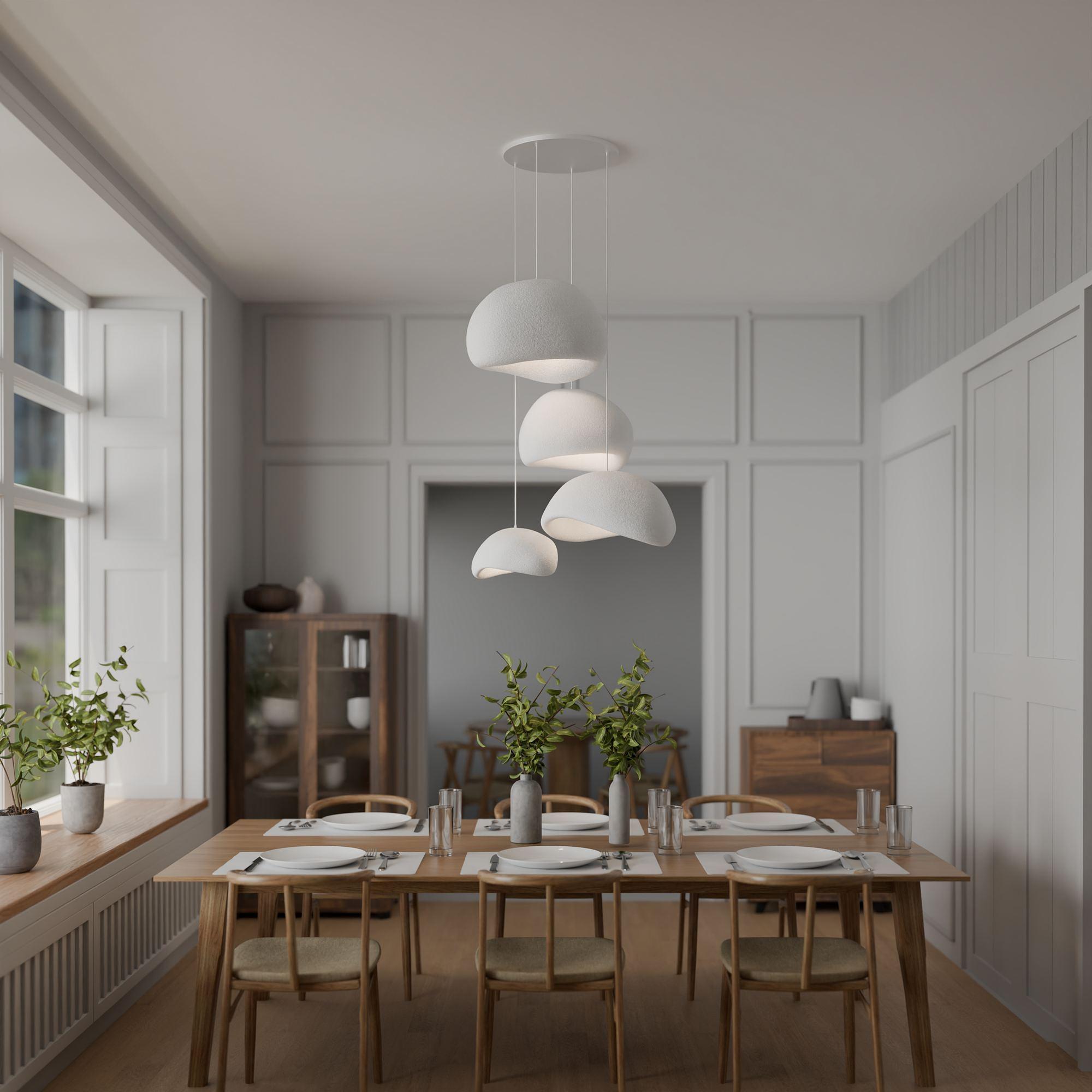 4-Flammig Wabi Sabi Sabi Glows Pendelleuchte Weiß 4