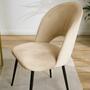 Polsterstuhl Samt Creme 7