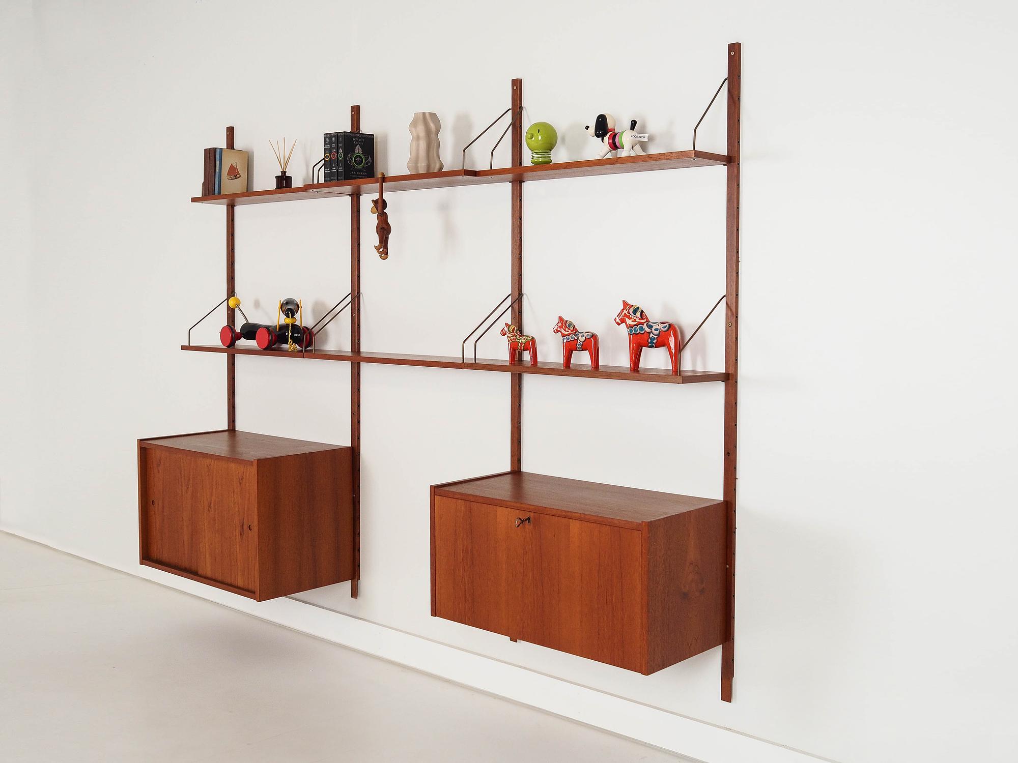 Teak shelf Brown 1960s 3