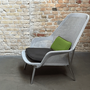 Slow Chair Sessel Textil Aluminium Creme 1