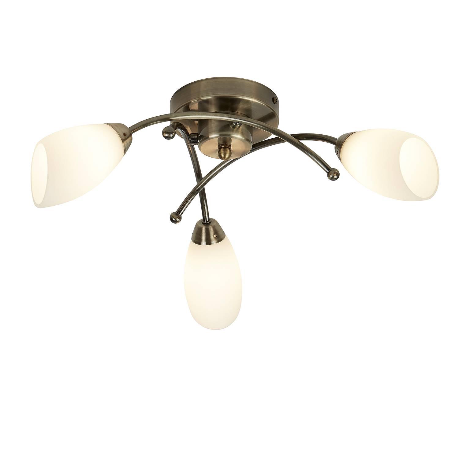 Ceiling Light Opera 3-Light Frosted Glass Steel 0