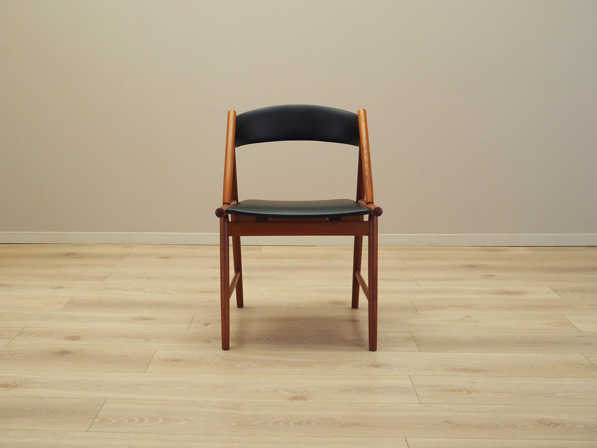 Sedia da pranzo in teak anni '70 1