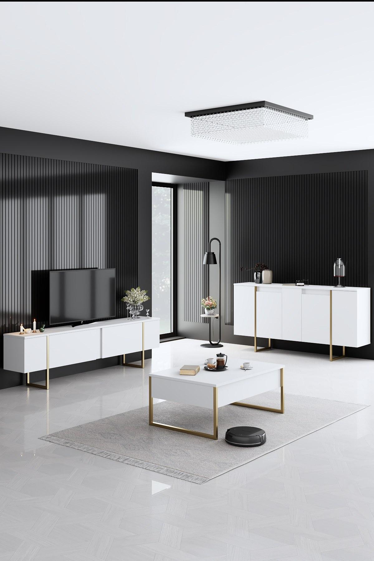 Luxe Konsolentisch Weiß 2