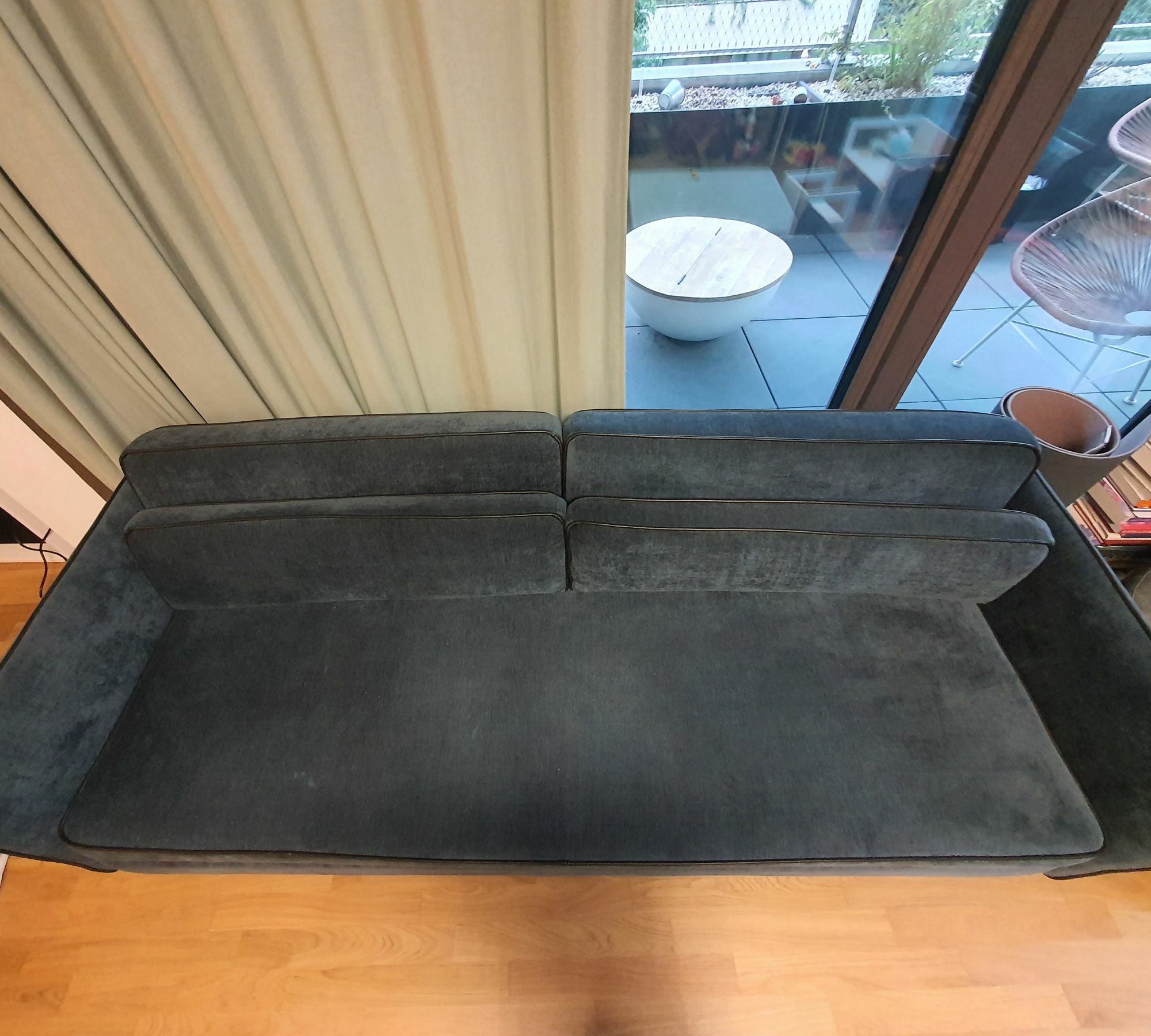 Bungalow Schlafsofa 3-Sitzer Baumwolle Blau 8