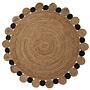 Bosie Demir Large Rug Jute Natural Black 0