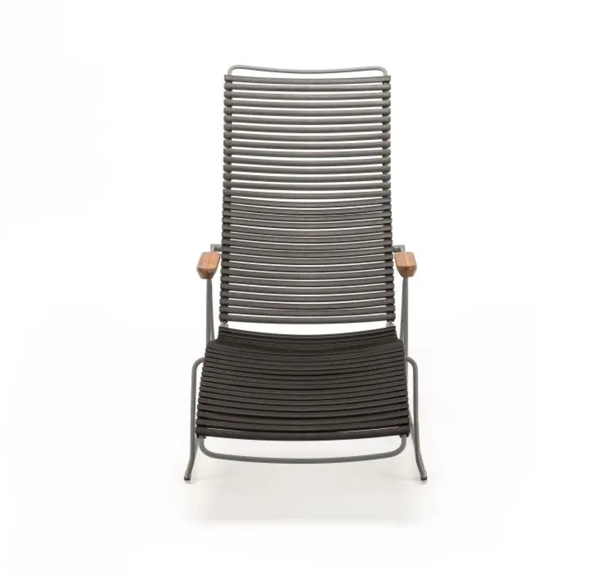 CLICK Sunlounger Liegestuhl Bambusarmlehnen Pflaume 10810 5