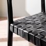 2x Esszimmerstuhl Teakholz Leder Schwarz 5