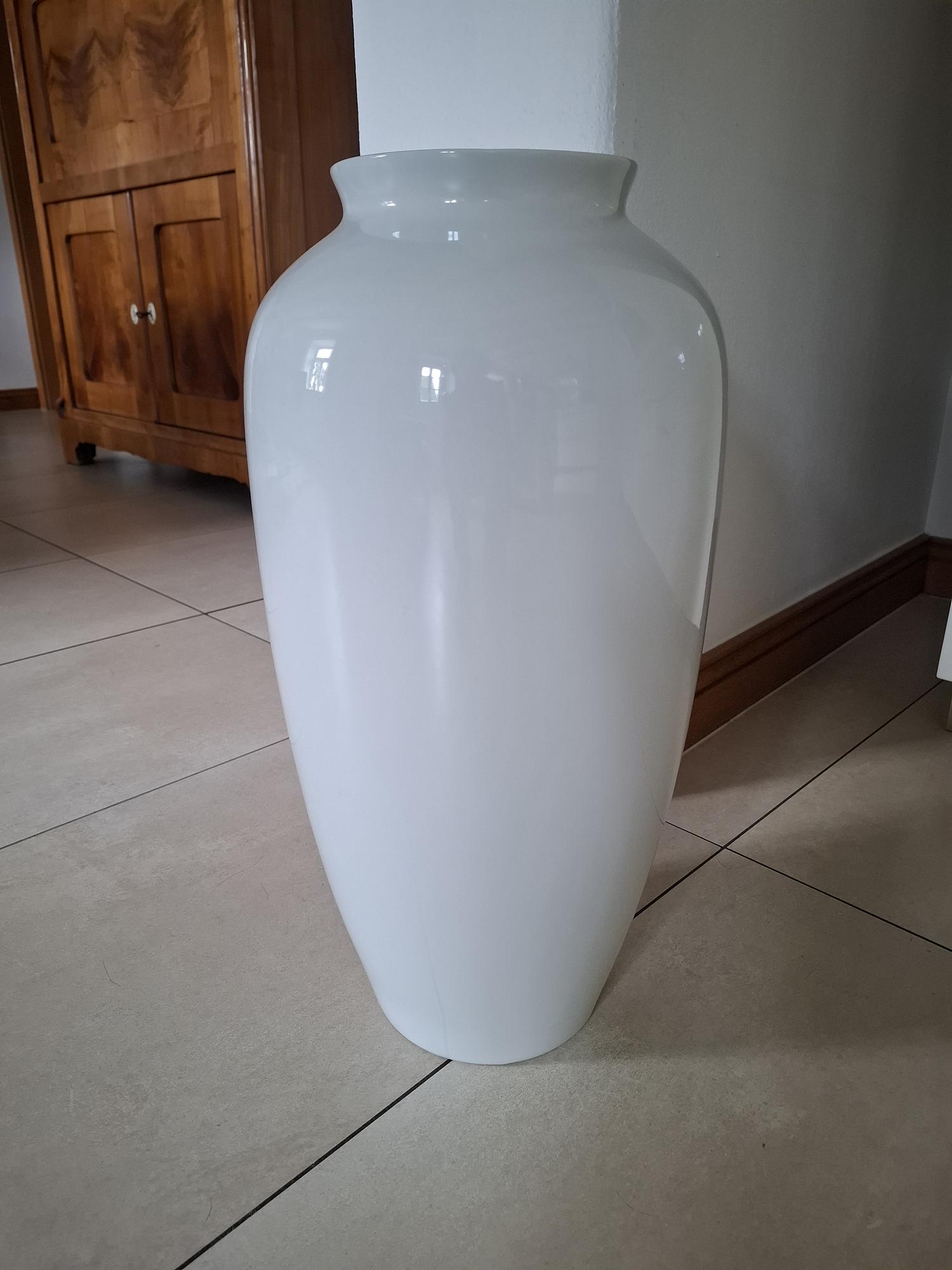 Bodenvase Porzellan Weiß 0