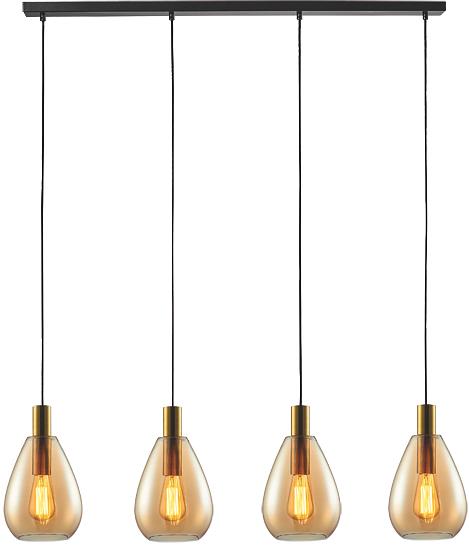 Lampada a sospensione vetro ambra 0