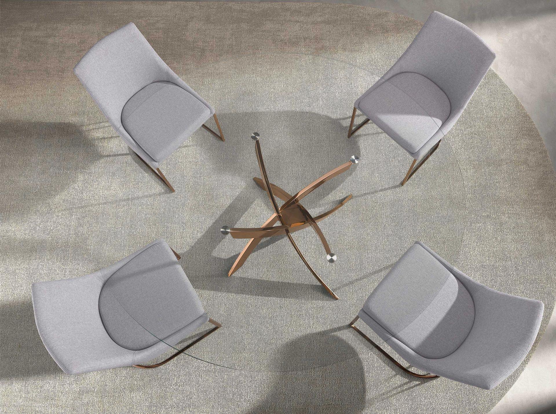 Runder Esstisch Glas Stahl Rosa Ø 100cm 3