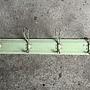 Vintage Wall Coat Rack Wood Green 0