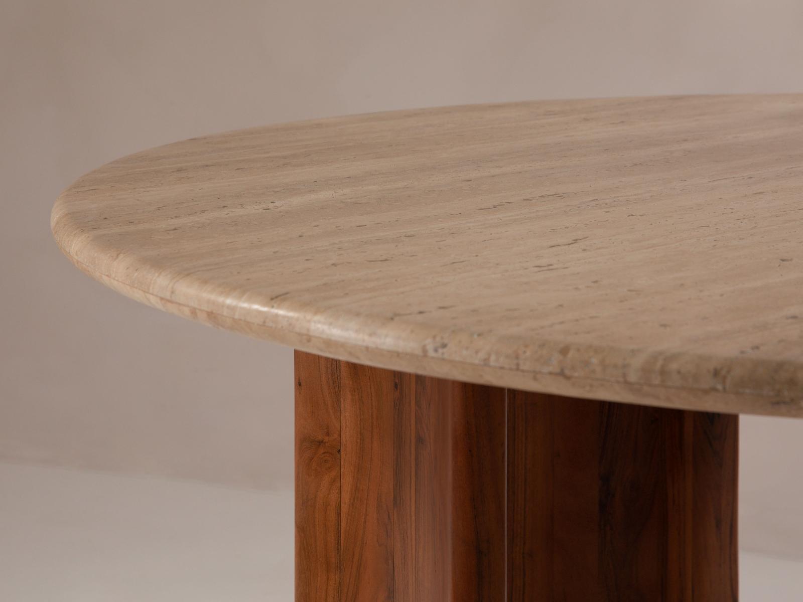 Cleo Dining Table Wood Brown Dark Walnut 4