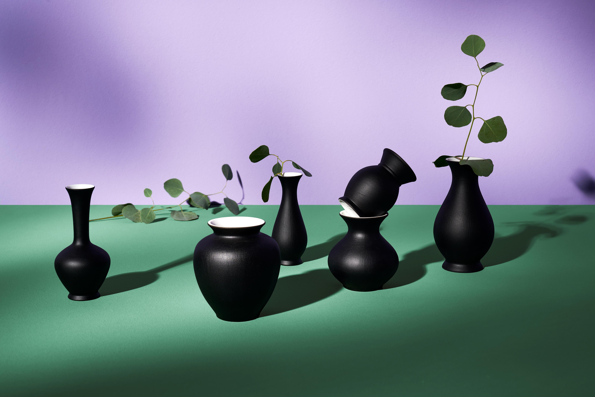 Blossom Vasen-Set Schwarz 1