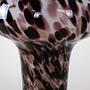 Leopard print glass vase brown 7