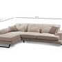 Modernes Sofa Récamiere Links Ecru 9