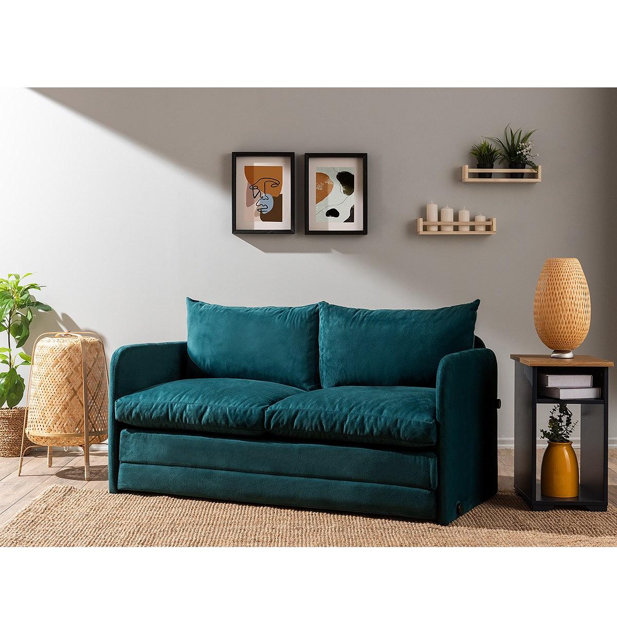 Saga Xl Sofa Bed 2-seater petrol green 3