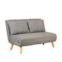 Foldable sofa bed 2-seater light grey 0