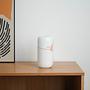 Vase Matte Glass White Red 1970s 7