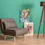 Foldable Sofa Bed 1-seater Dark Grey 1