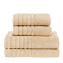 4-tlg. Handtuch-Set aus Baumwolle Beige Öko-Tex Standard 0