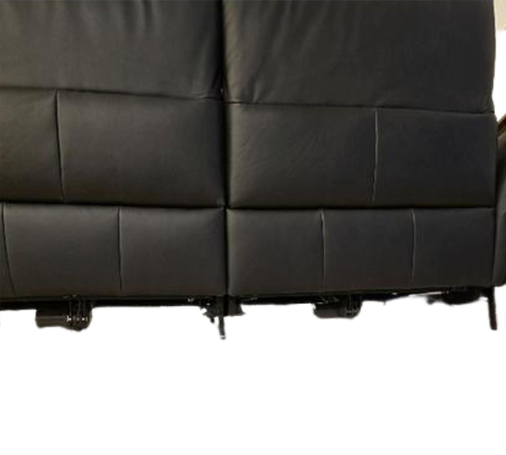 2-Sitzer Nappaleder Sofa mit elektr. Antrieb Schwarz 7