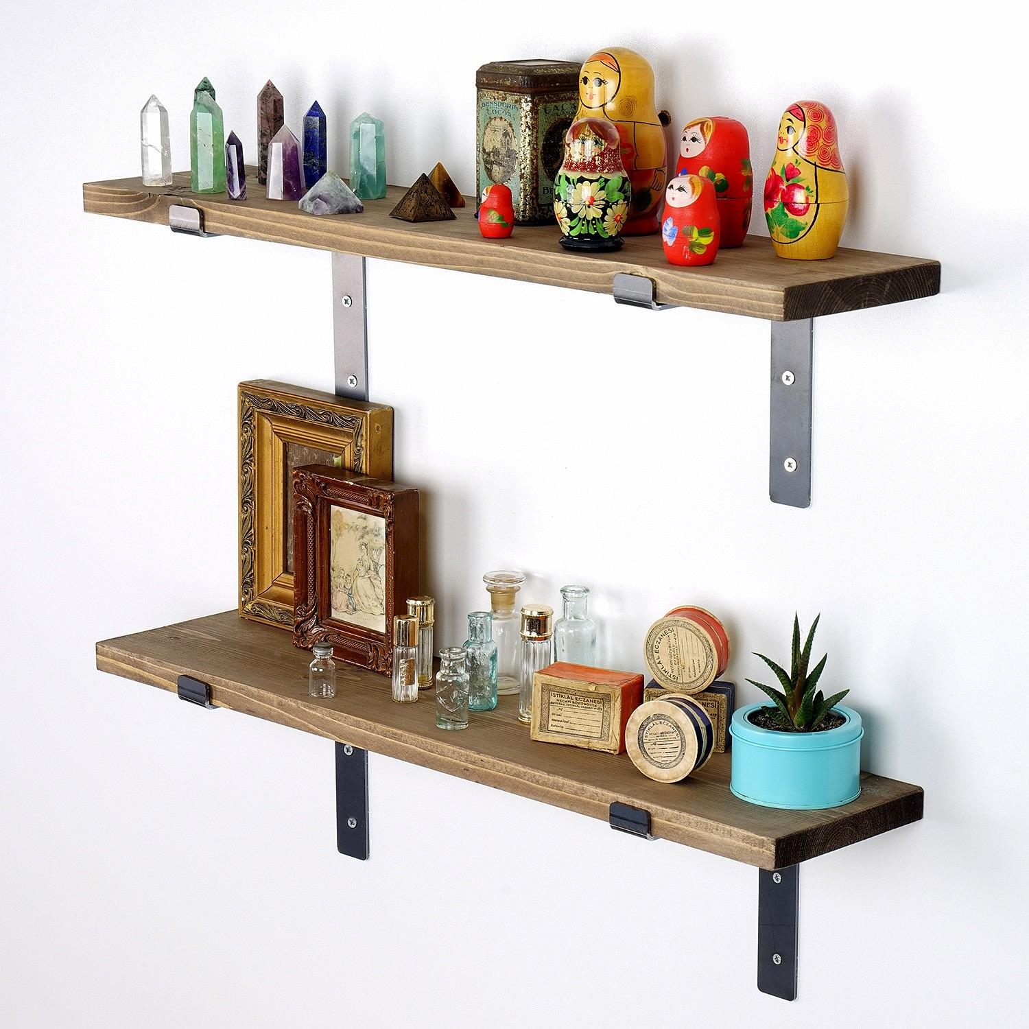 Lam006 Wooden shelf veneer Black 1