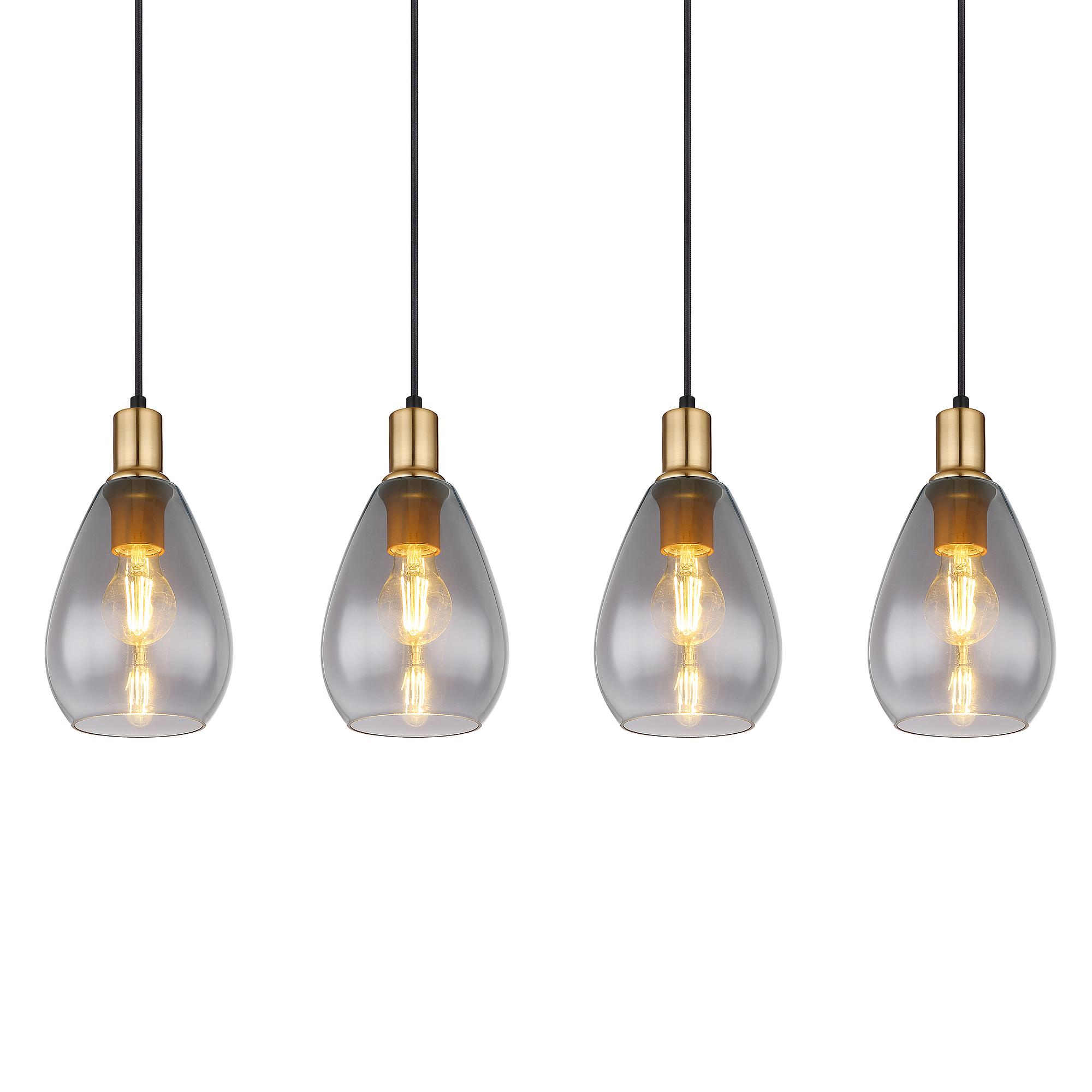 Fanni Type A Pendant Light Smoked Glass Iron Black 0