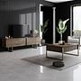 Luxe Wohnzimmermöbel-Set Holzfurnier Gold 1