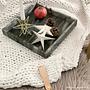 Marble tray square dark gray 2
