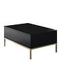 Coffee Table Lord Wood Veneer Black Gold 0