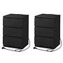 Nightstand Cahir Set of 2 Oak Black-Brown 1