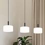 Trenton LED pendant light opal glass black 0