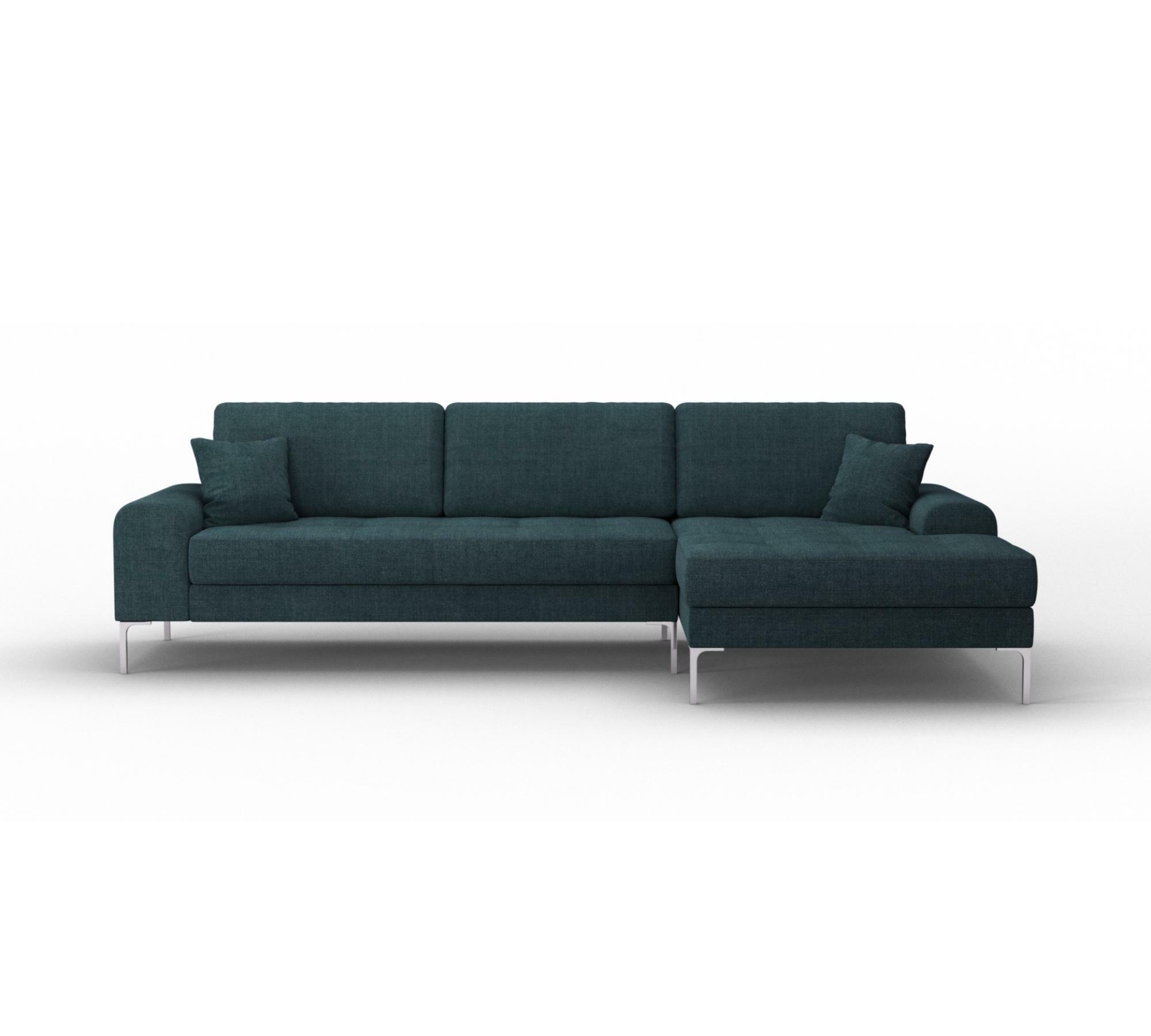 Rime Ecksofa mit Récamiere rechts Graugrün 1
