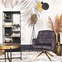Wanddeko Metall Schwarz Gold 3