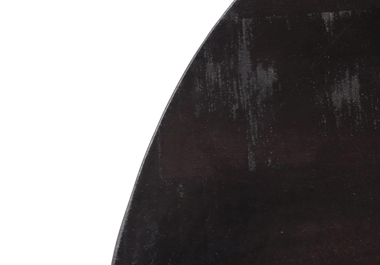 Ovale Couchtischplatte Mangoholz Schwarz 4