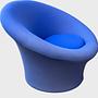 Mushroom Sessel von Pierre Paulin Wolle Blau 4