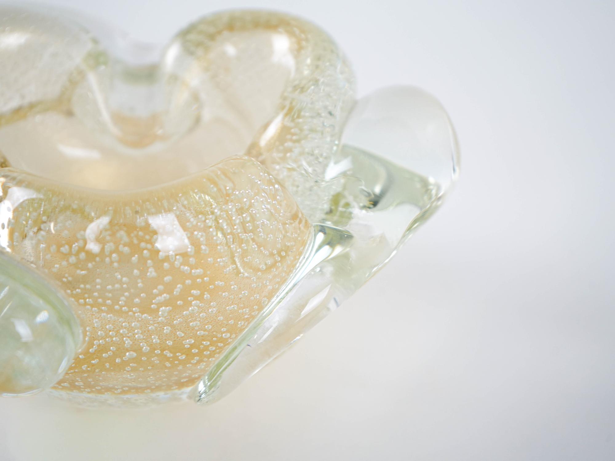 Ashtray Murano glass Yellow 1960s 10