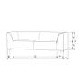 Hollandia Garten 3-Sitzer Sofa Grau 6