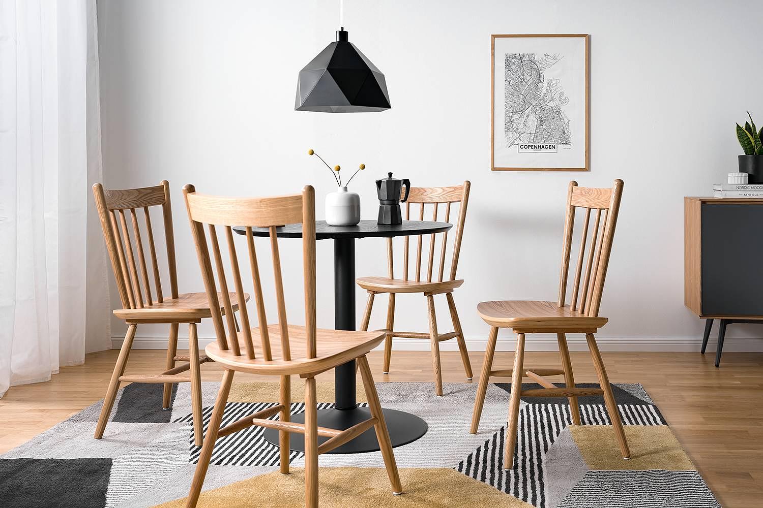 Dining chair Gort Ash partial solid 2