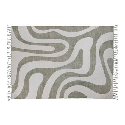 Wave Teppich Textil Grün 2