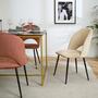 Polsterstuhl Samt Creme 8