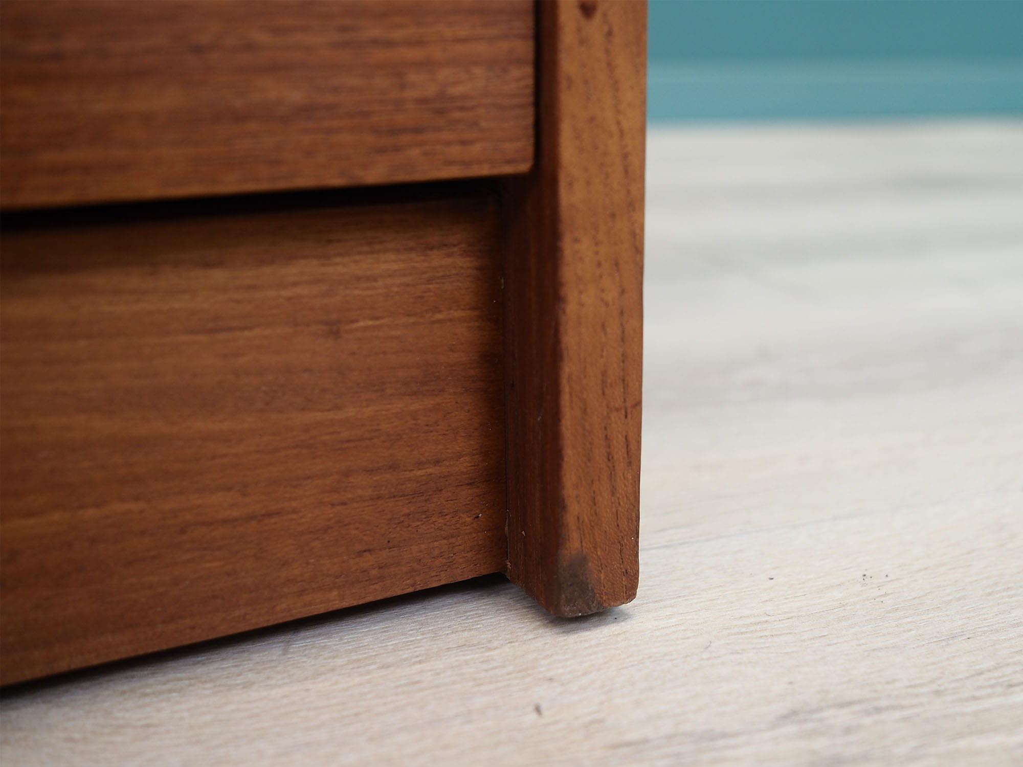 Vintage chest of drawers cherry wood brown 1970s 13