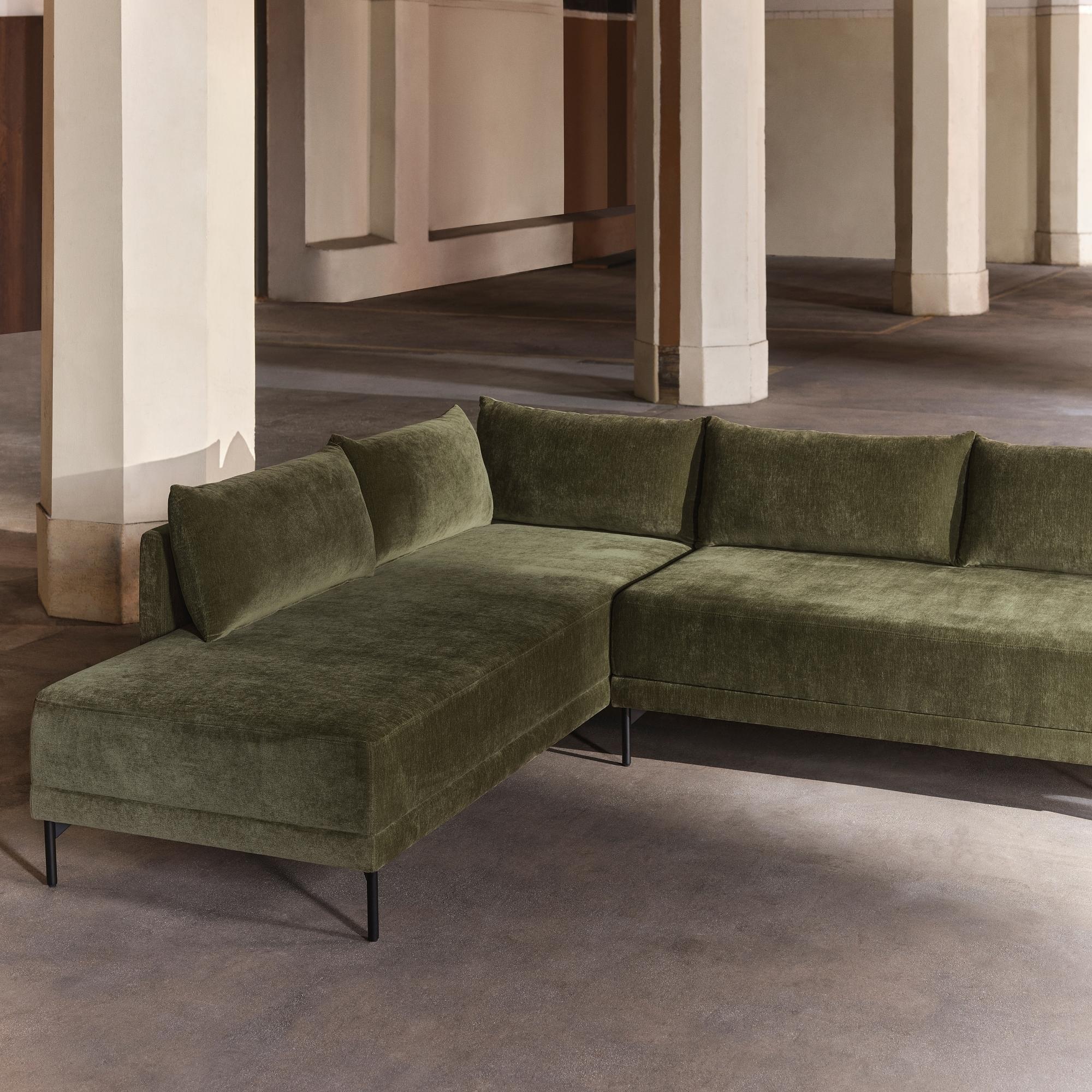 Vivica Sofa Recamiere Right Moss Olive 9