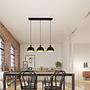 3-Burner Punch Pendant Lamp Iron Black 2