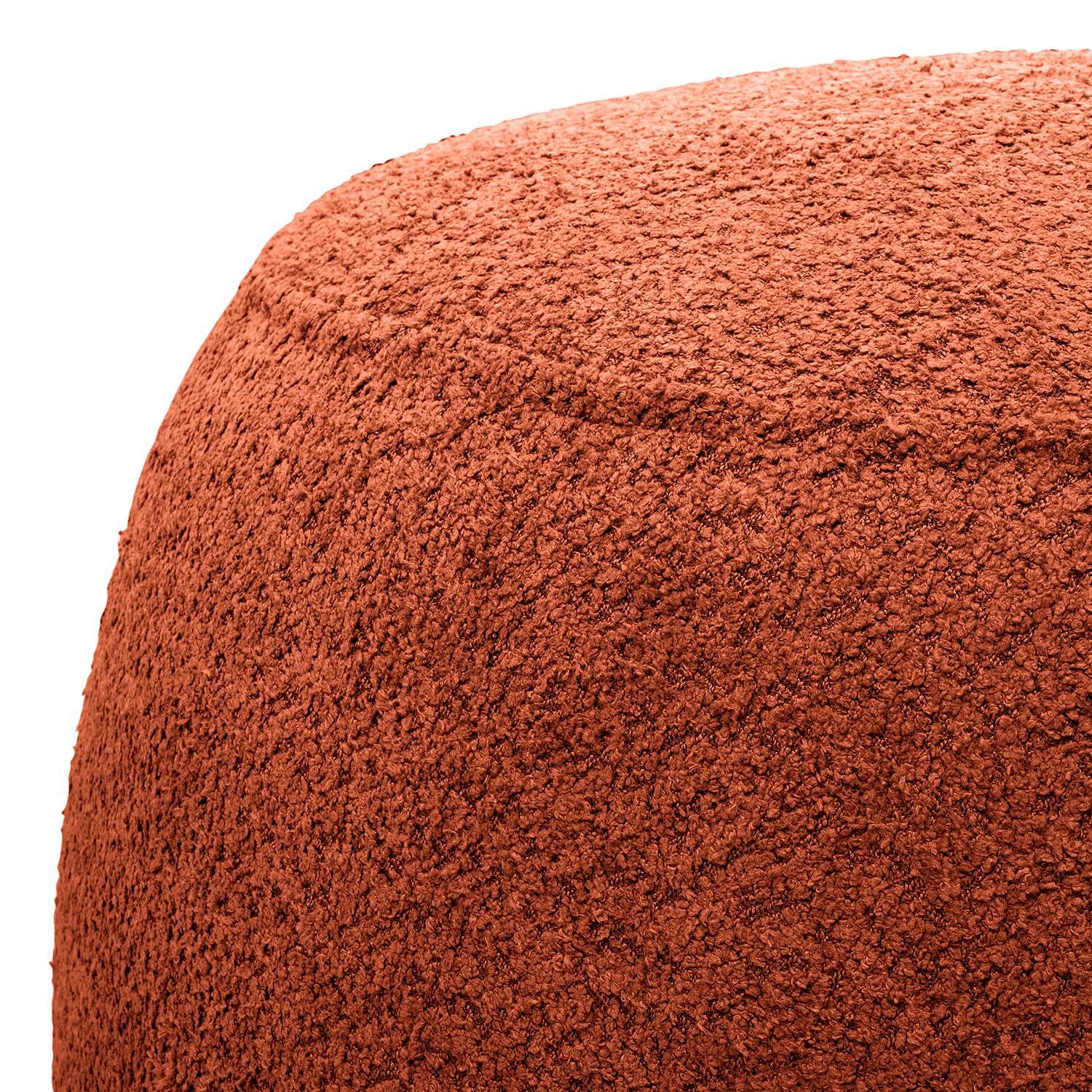 Ottoman LOVELOCK Bouclé Rust Red 3