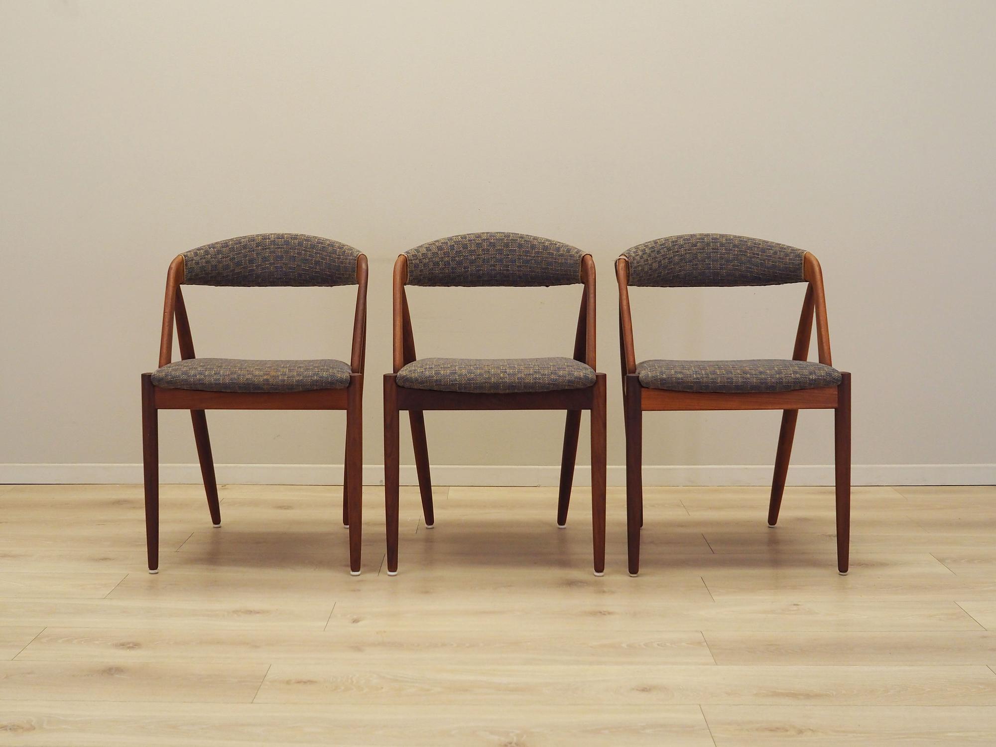 3x No. 31 dining chair teak 1970s 1