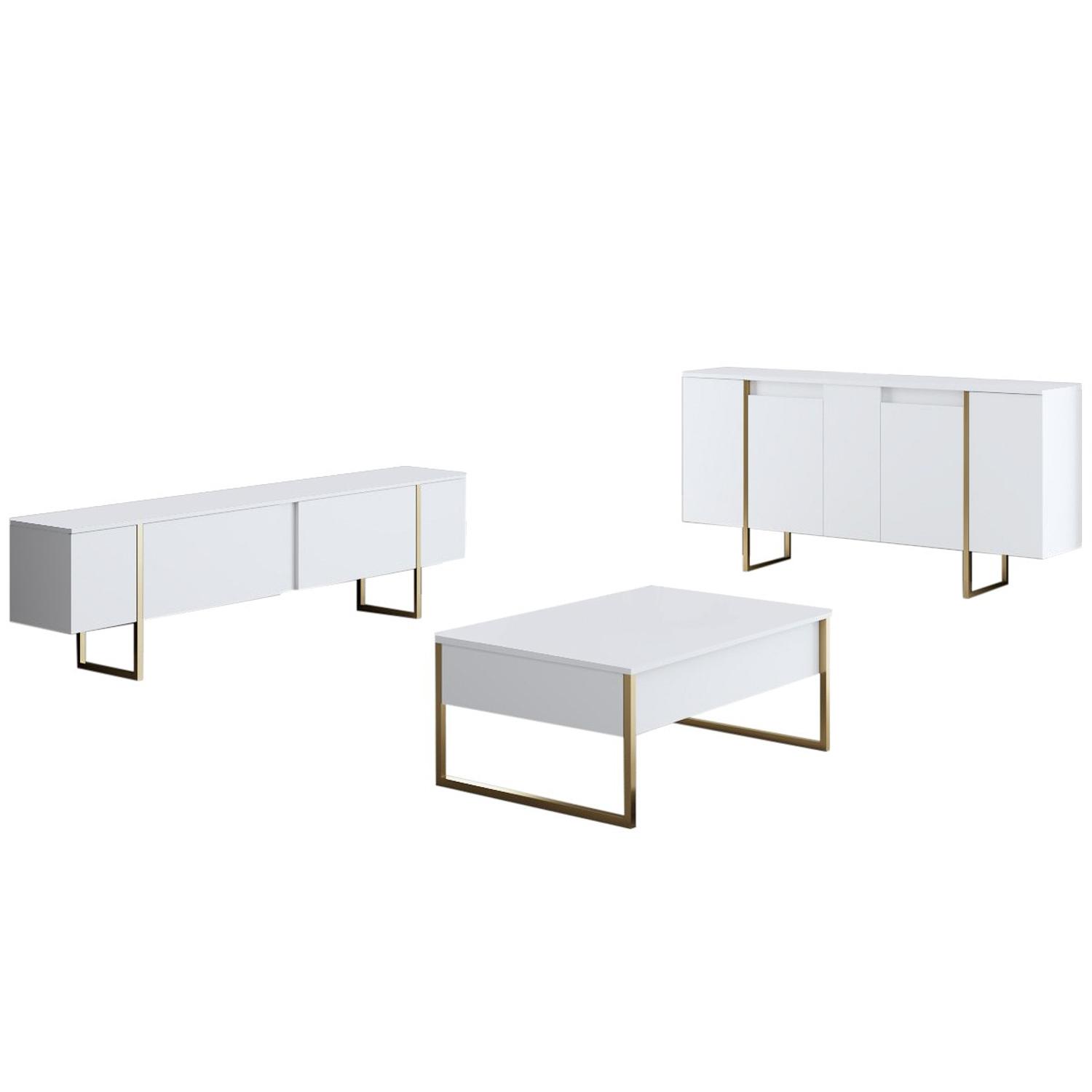 Luxe Konsolentisch Weiß 3