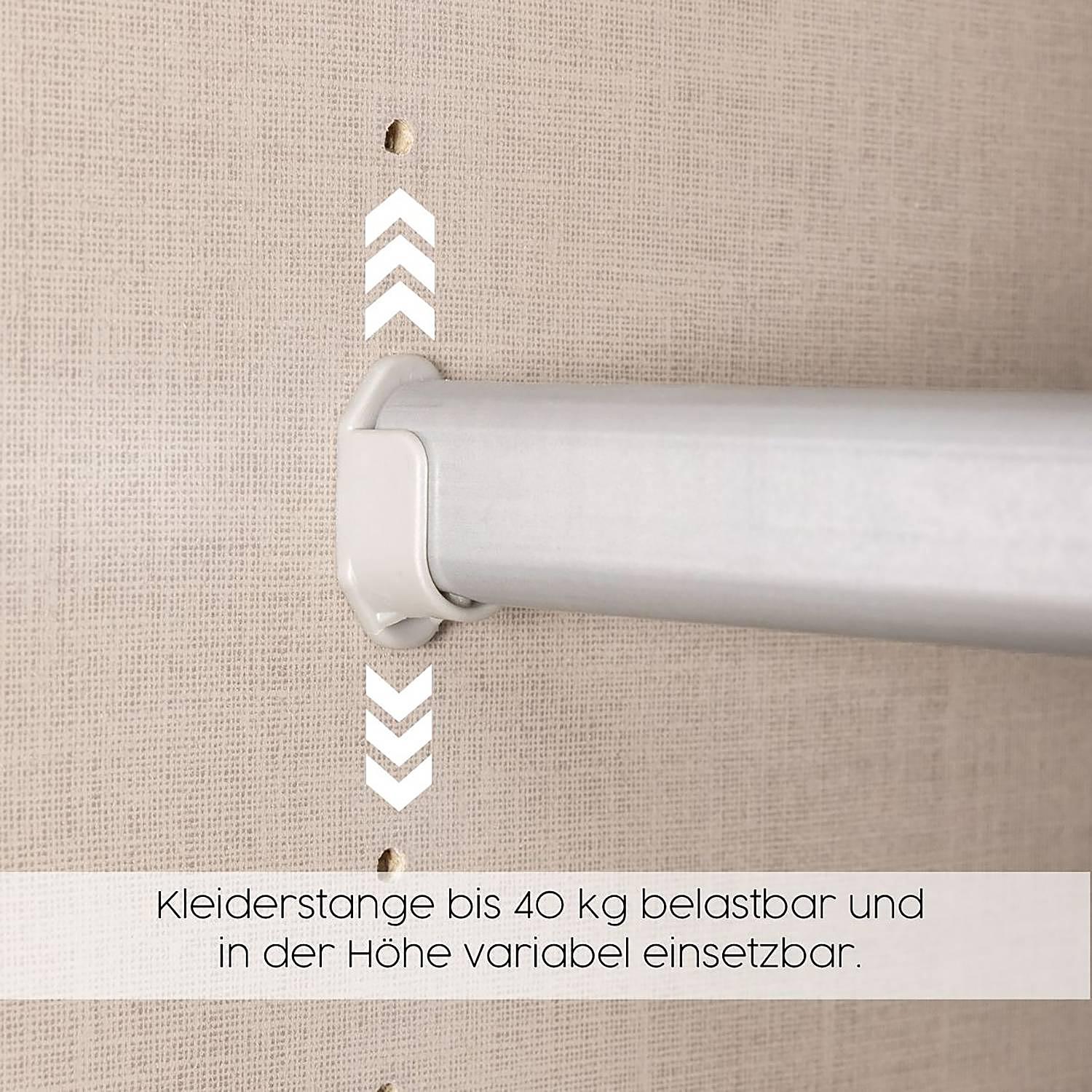 90er Kleiderstange Rauch Silber Metall 90 x 3 x 2 cm 4