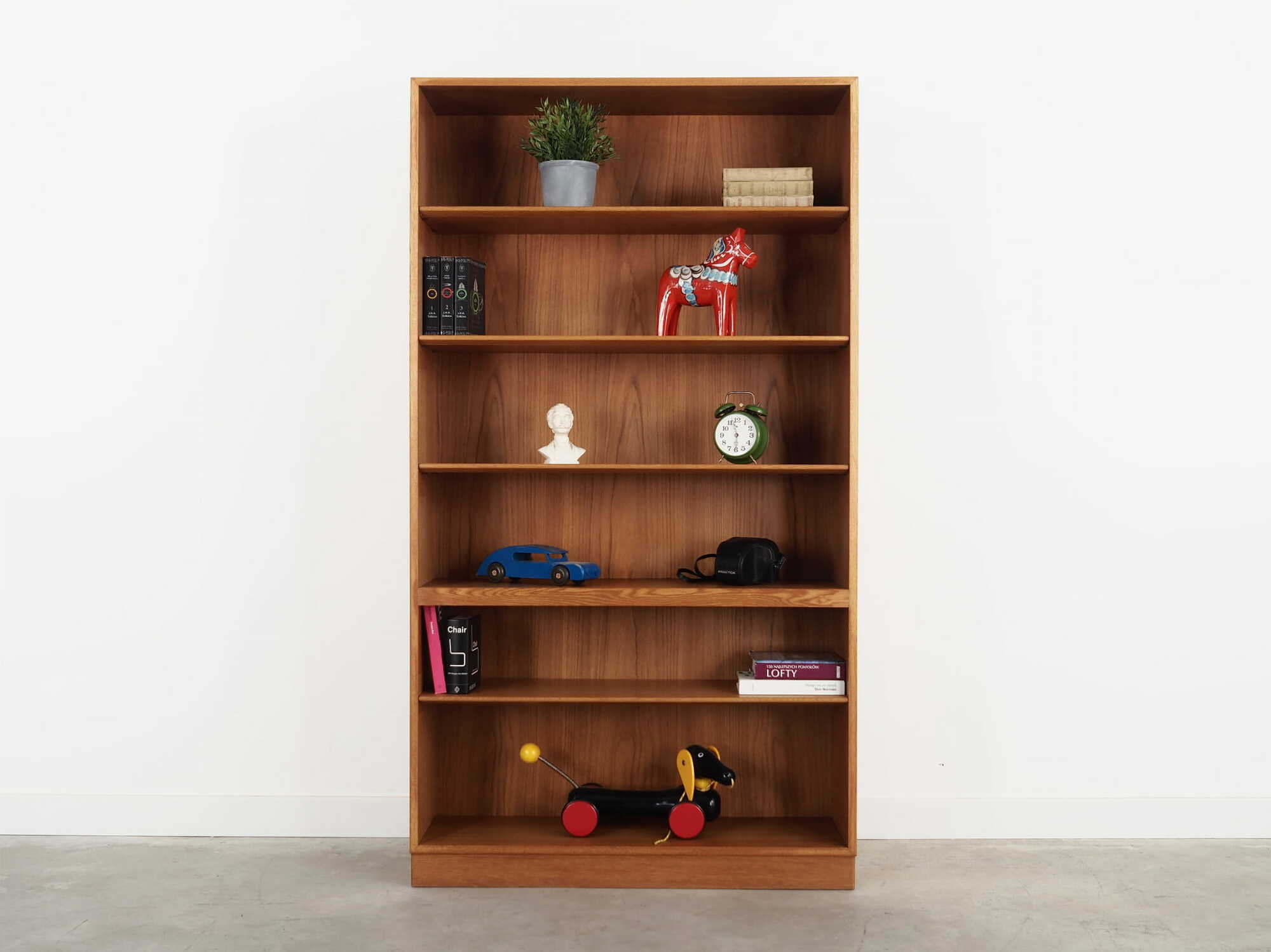 Vintage Bücherregal Holz Braun 1960er Jahre 1