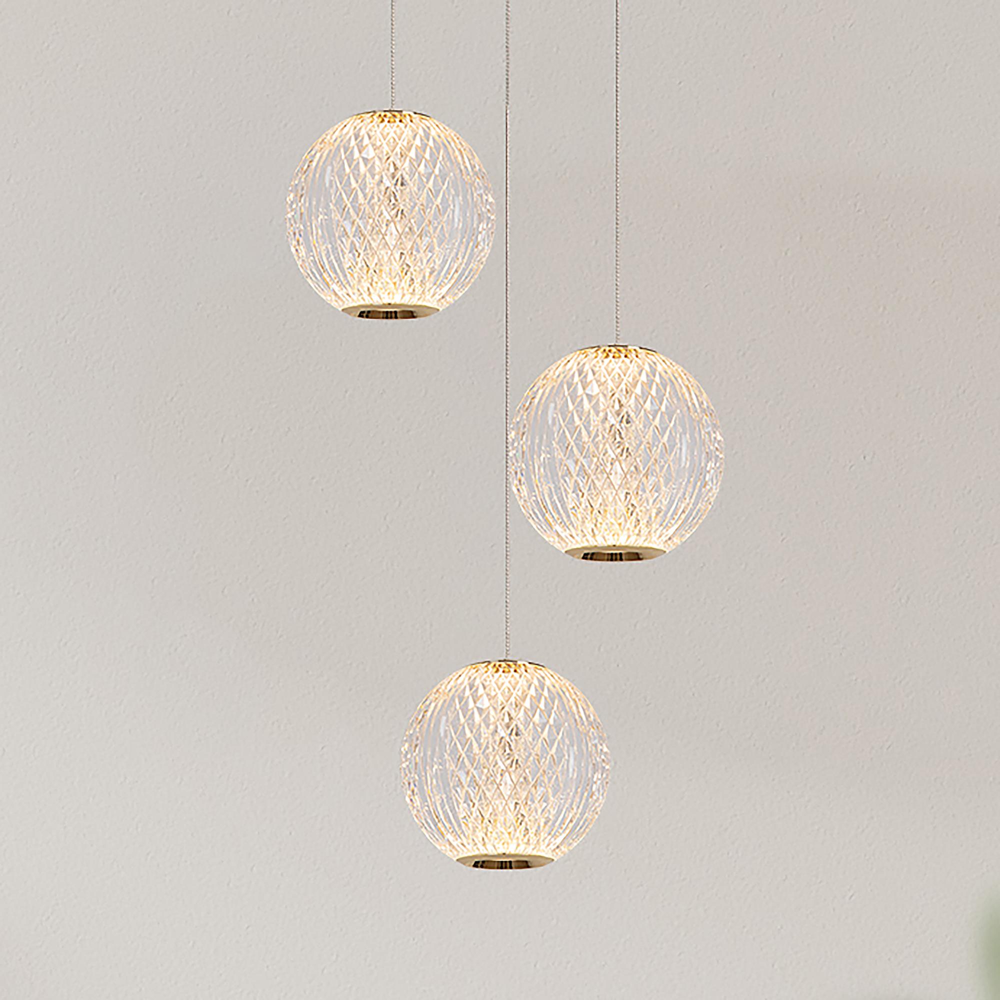 3-Flammig Cintra Typ A Pendelleuchte  Acrylglas Transparent 1